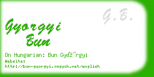 gyorgyi bun business card